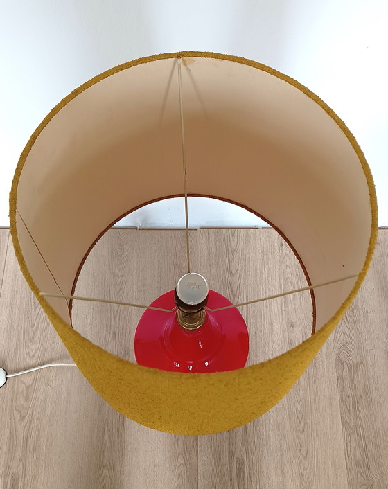 Image 1 of Doria Grote vloerlamp van rood glas