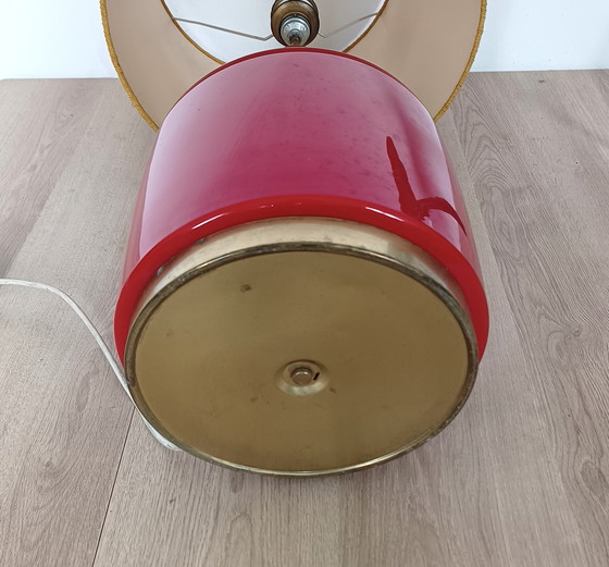 Image 1 of Doria Grote vloerlamp van rood glas