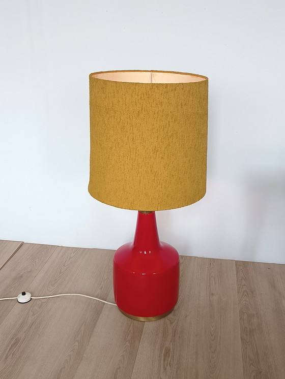 Image 1 of Doria Grote vloerlamp van rood glas