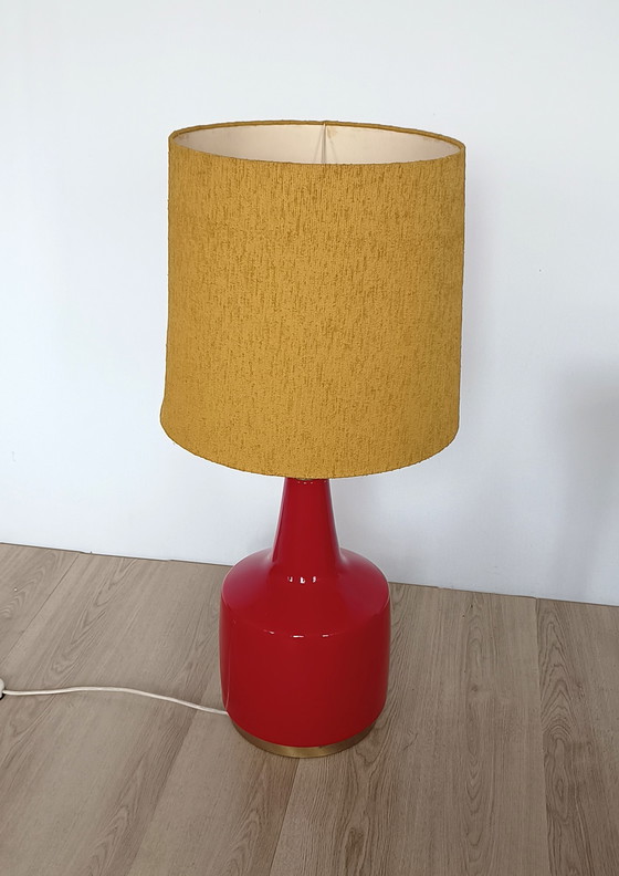 Image 1 of Doria Grote vloerlamp van rood glas