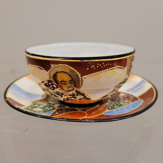 Image 1 of Vintage theepotten servies "Toi et Moi" van Satsuma porselein, Japan