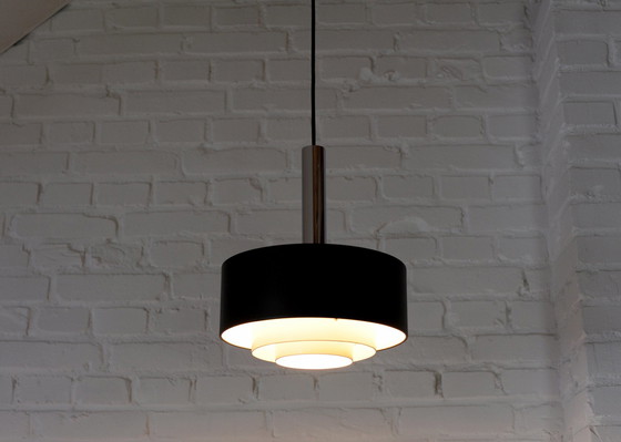 Image 1 of Bijzondere Mcm Zwart Witte Schalen Hanglamp