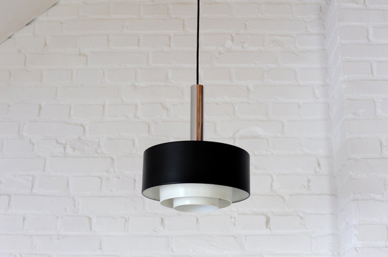 Image 1 of Bijzondere Mcm Zwart Witte Schalen Hanglamp