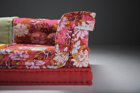 Image 1 of Mah Jong Sofa In 'Kenzo Takada' Stof Door Hans Hopfer Voor Roche Bobois Frankrijk