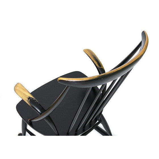 Image 1 of Vintage schommelstoel van Illum Wikkelso voor Niels Eilersen, Denemarken 1959