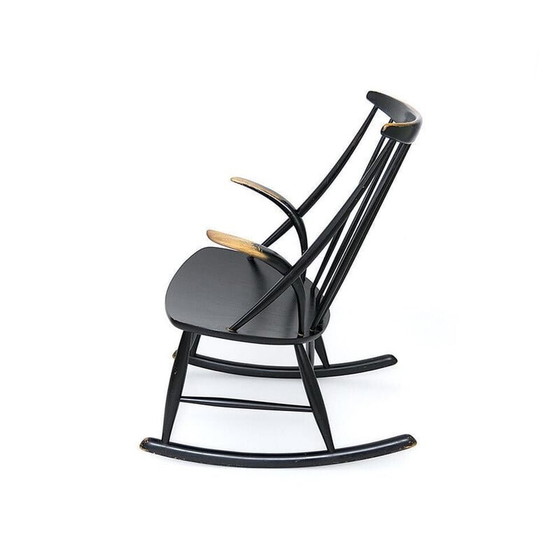 Image 1 of Vintage schommelstoel van Illum Wikkelso voor Niels Eilersen, Denemarken 1959