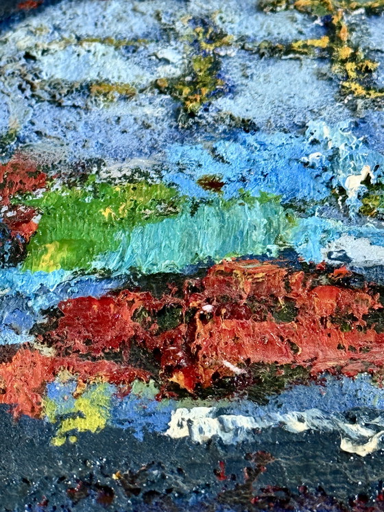 Image 1 of Peter Waterschoot 1969-2022 Prachtige abstracte compositie hommage aan Nicolas De Stael