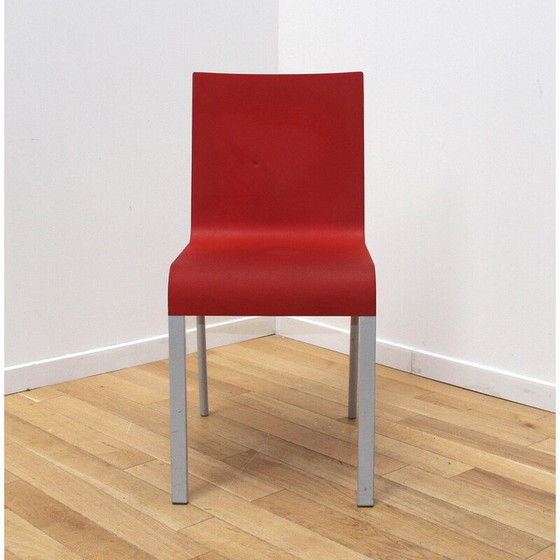 Image 1 of Vintage ".03" stoelen in rood plastic en metaal van Martin Van Severen voor Vitra