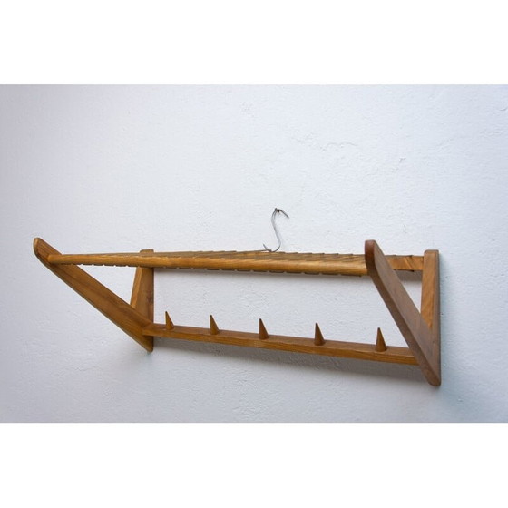 Image 1 of Vintage wandplank in beukenhout van Krásná Jizba, Tsjecho-Slowakije 1960