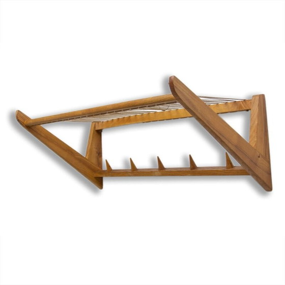 Image 1 of Vintage wandplank in beukenhout van Krásná Jizba, Tsjecho-Slowakije 1960