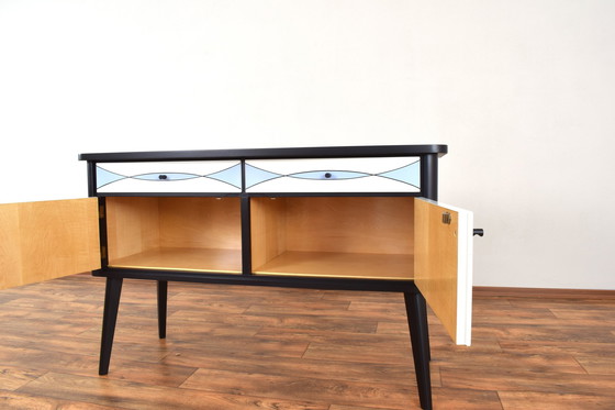 Image 1 of Mid Century Op-Art. Handgeschilderd Duits dressoir, 1960S.