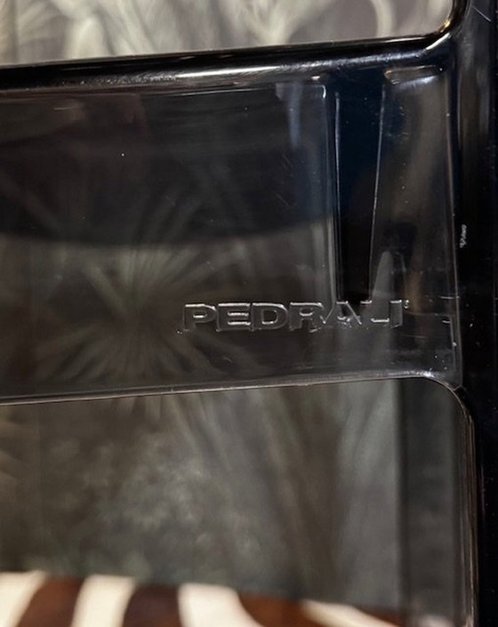 Image 1 of Set Van 2 Pedrali Stoelen Model Queen Voorzien Van Origineel Zwart Velvet Zitkussen