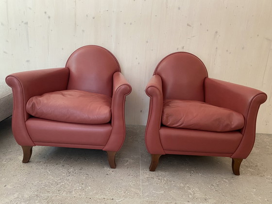 Image 1 of 2x Poltrona Frau fauteuils