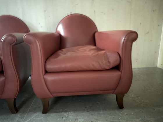 Image 1 of 2x Poltrona Frau fauteuils