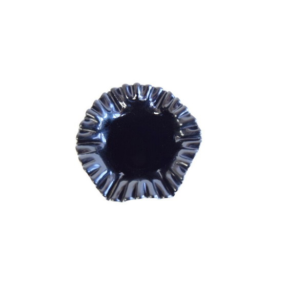 Image 1 of Vintage zwart kunstglas vaas voor Crystalex, Tsjechoslowakije 1970