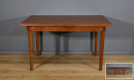 Scandinavische Teakhouten uitschuifbare tafel - 1960