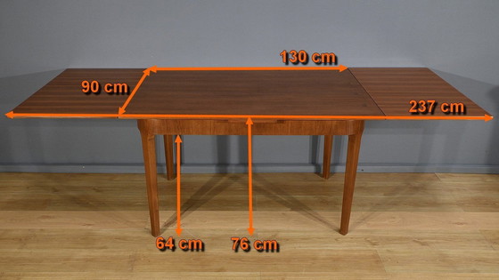 Image 1 of Scandinavische Teakhouten uitschuifbare tafel - 1960