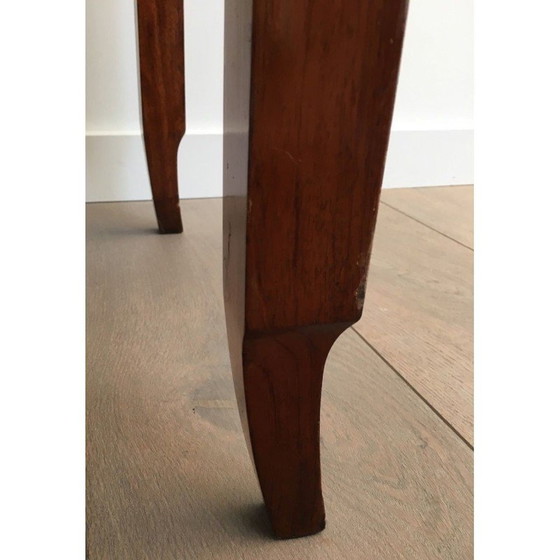 Image 1 of Set van 8 vintage Art Deco mahonie en kunstlederen fauteuils, Frankrijk jaren 1930