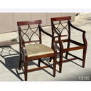 Set van 6 vintage mahonie eetkamerstoelen, Engeland 1980