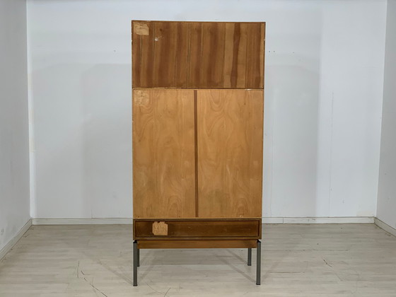 Image 1 of Mid Century highboard vitrinekast woonkamer kast vintage