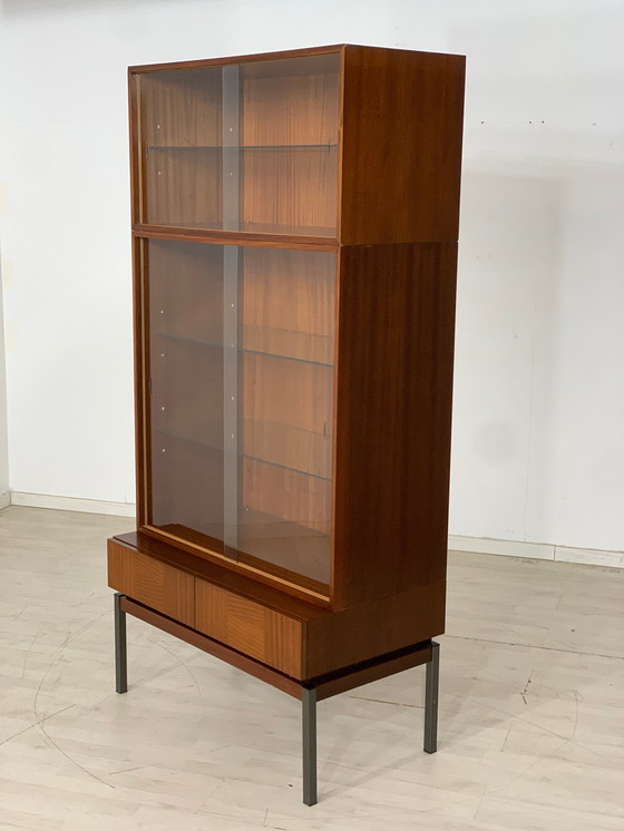 Image 1 of Mid Century highboard vitrinekast woonkamer kast vintage