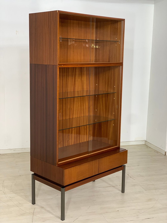 Image 1 of Mid Century highboard vitrinekast woonkamer kast vintage