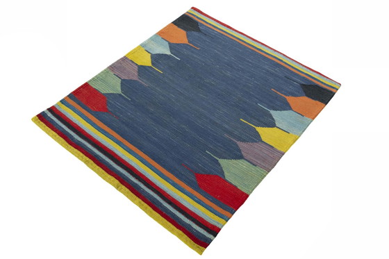 Image 1 of Handgeweven design kelim Fars - 112 X 93 cm (Nieuw)