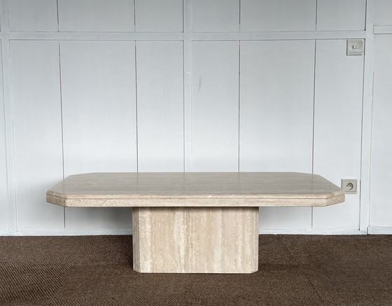 Image 1 of Vintage travertine coffeetable