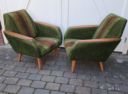 2X Fauteuil in de stijl van Madsen & Schubell Voor Bovenkamp