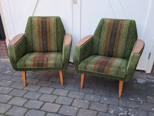 2X Fauteuil in de stijl van Madsen & Schubell Voor Bovenkamp