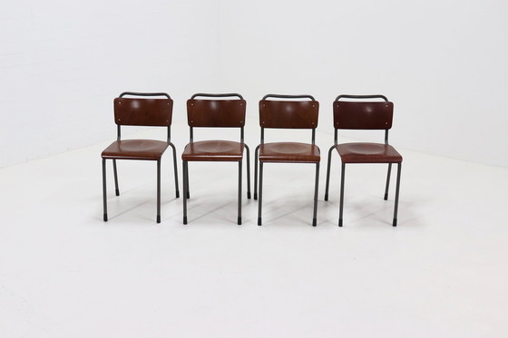 Image 1 of 4 x Vintage Gispen 106 Eetkamerstoel