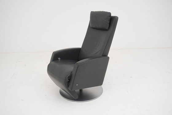 Image 1 of Rolf Benz Lse 5800 fauteuil relaxfunctie leer antracietbruin