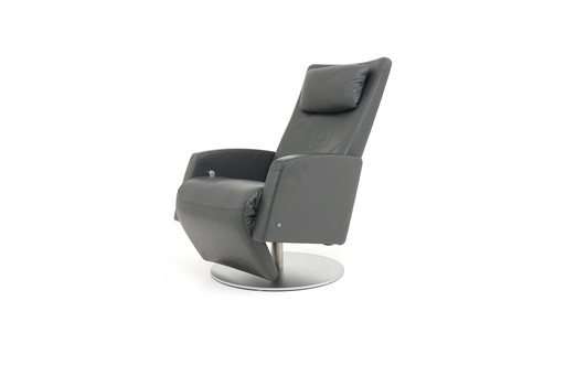 Rolf Benz Lse 5800 fauteuil relaxfunctie leer antracietbruin