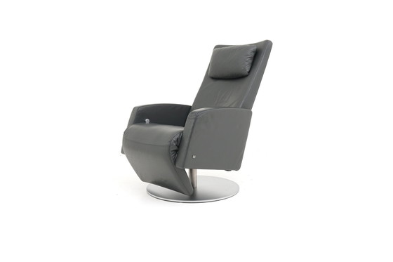 Image 1 of Rolf Benz Lse 5800 fauteuil relaxfunctie leer antracietbruin