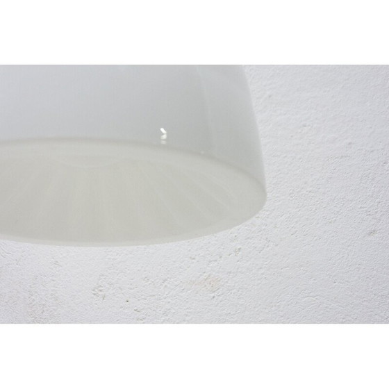 Image 1 of Vintage Bauhaus hanglamp met messing staaf, Tsjecho-Slowakije 1930