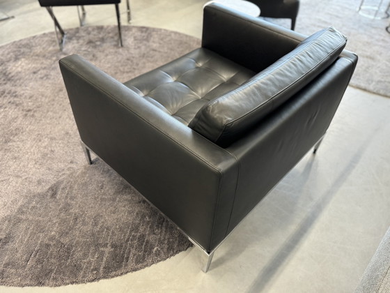 Image 1 of B&B Italia Ac Lounge Fauteuil Zwart Leer 