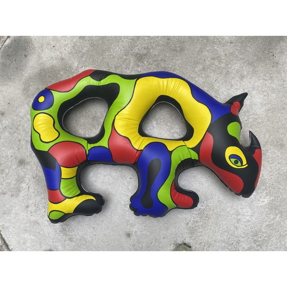 Image 1 of Vintage opblaasbare neushoorn sculptuur van Niki de Saint Phalle voor Flammarion, 1999