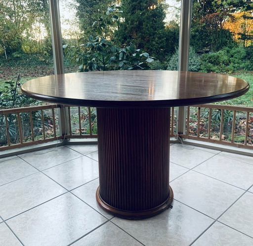 Vintage ronde eettafel Palissanderhout