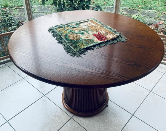 Image 1 of Vintage ronde eettafel Palissanderhout