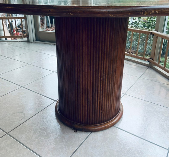 Image 1 of Vintage ronde eettafel Palissanderhout