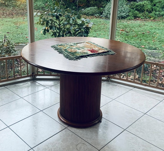 Image 1 of Vintage ronde eettafel Palissanderhout