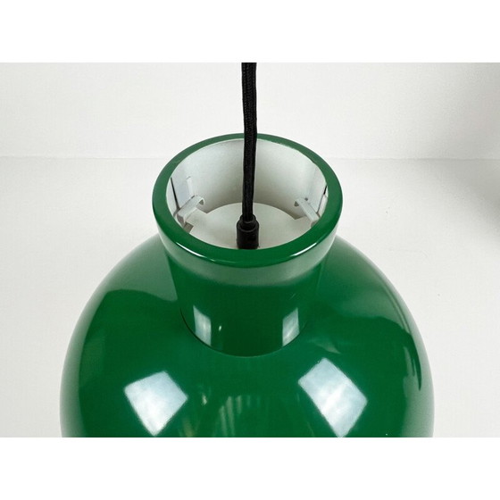 Image 1 of Deense vintage groene Maxi Bunker hanglamp door Jo Hammerborg voor Fog en Morup, 1970