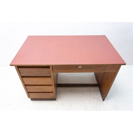 Image 1 of Vintage notenhouten en formica bureau, Tsjechië 1960