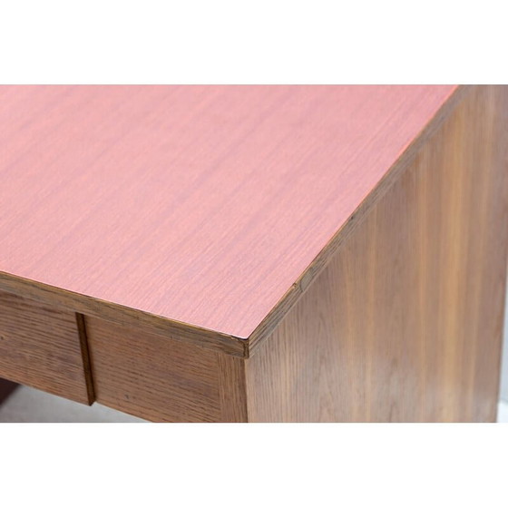 Image 1 of Vintage notenhouten en formica bureau, Tsjechië 1960