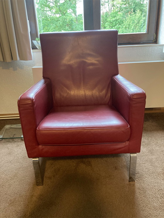 Image 1 of leren fauteuil