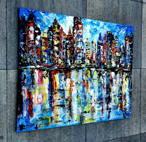 Jovan Srijemac - Abstracte kleuren van Manhattan