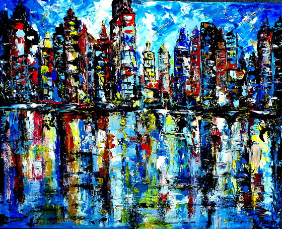 Image 1 of Jovan Srijemac - Abstracte kleuren van Manhattan