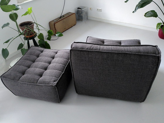 Image 1 of Ethnicraft fauteuil + hocker