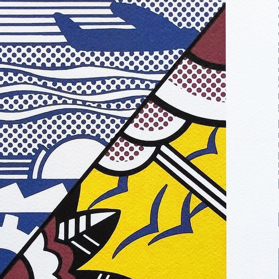 Image 1 of Vintage Roy Lichtenstein "Industrie en de kunsten (II)" Limited Edition lithografie