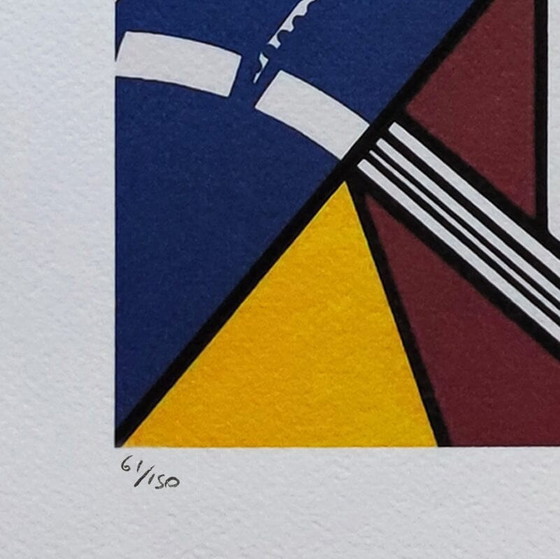 Image 1 of Vintage Roy Lichtenstein "Industrie en de kunsten (II)" Limited Edition lithografie